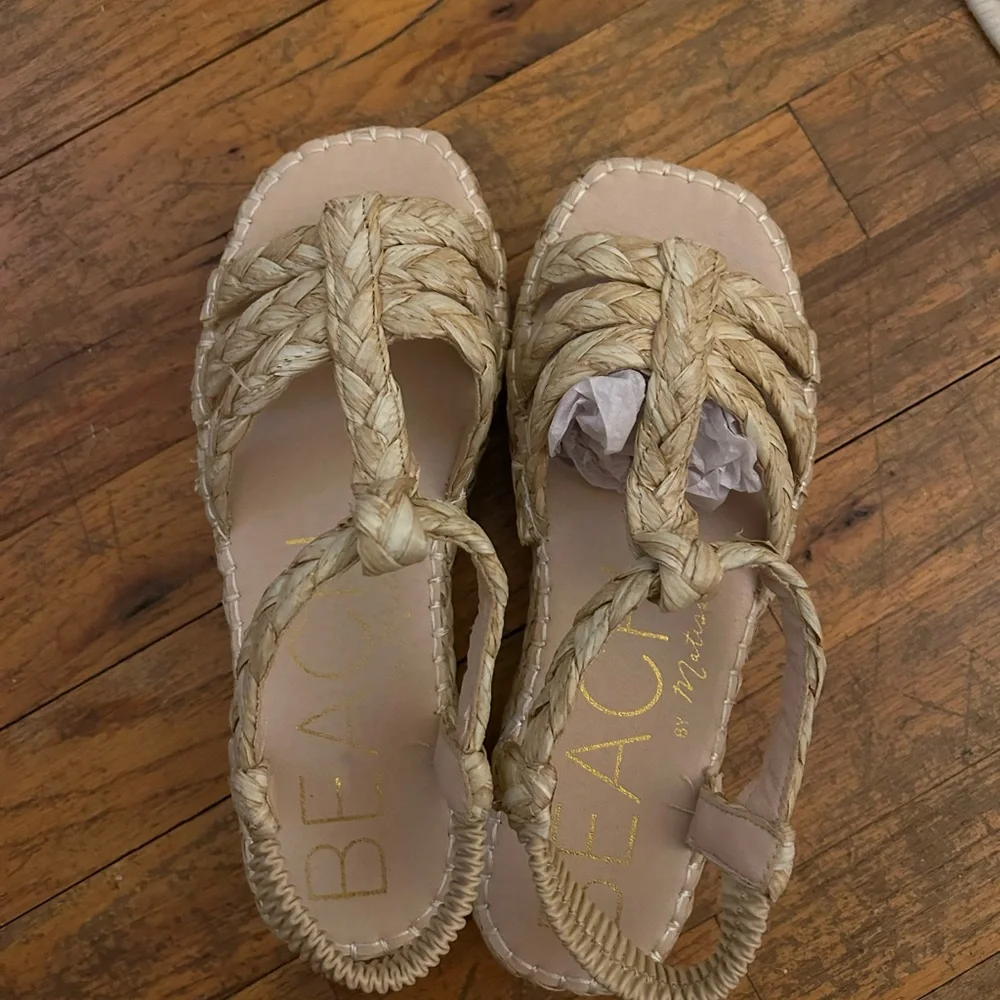 Matisse Tan Braided Platform Sandals - Picture 4 of 6